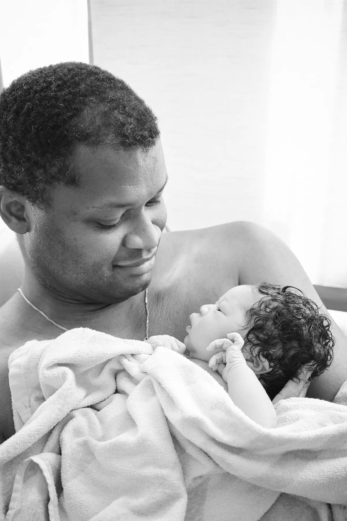 Parents meeting their baby for the first time